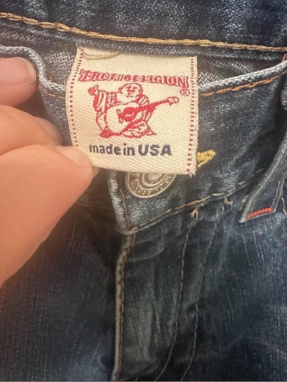 True Religion Men’s Joey Bootcut Jeans with Distressed Detail 33 x 33